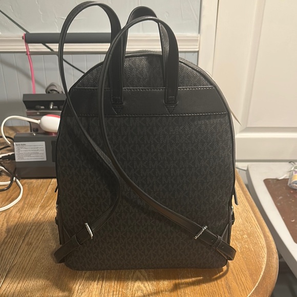 Michael Kors Black Backpack with Signature Monogram - Picture 3 of 9